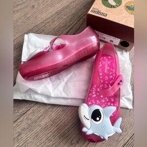 NEW Mini Melissa Ultragirl Baby Shark girls shoes size 12